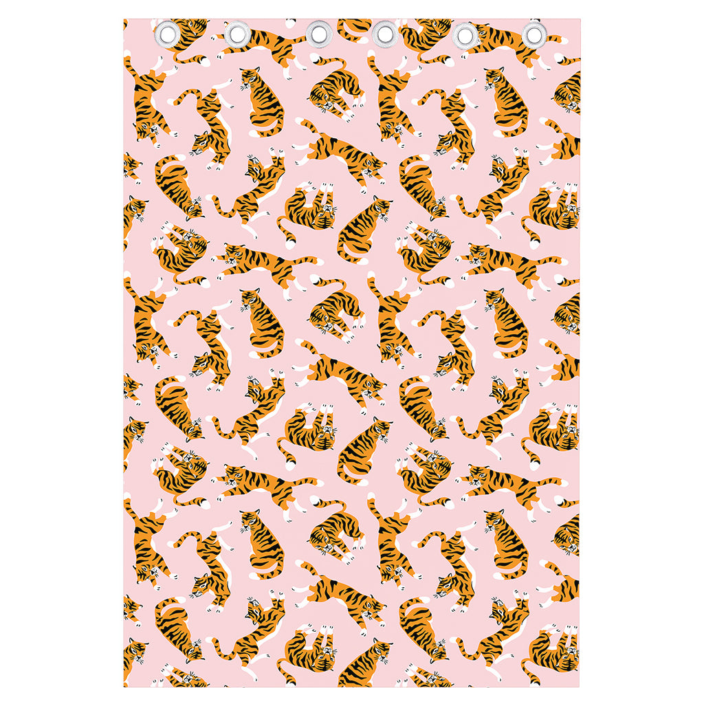 Cute Tiger Pattern Print Curtain