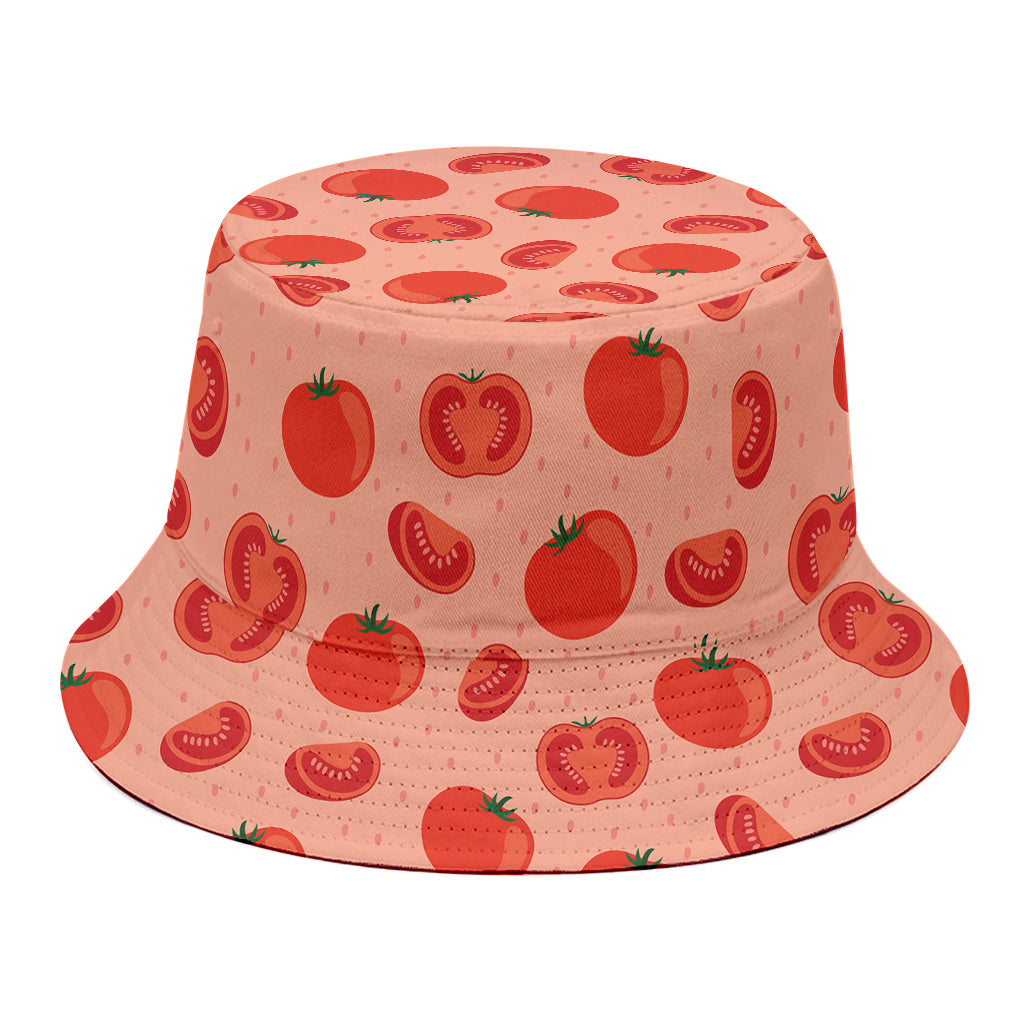 Cute Tomato Pattern Print Bucket Hat