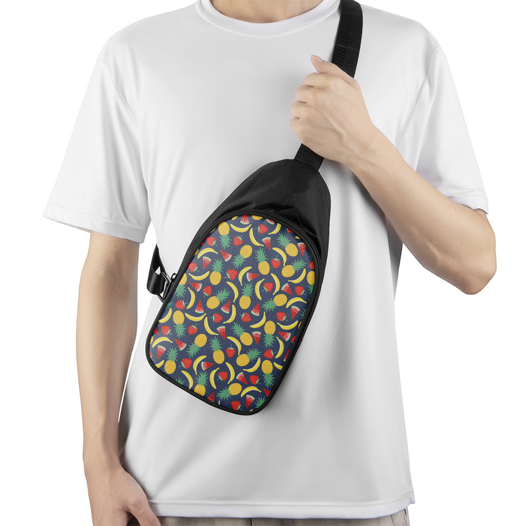 Cute Tropical Fruits Pattern Print Chest Bag