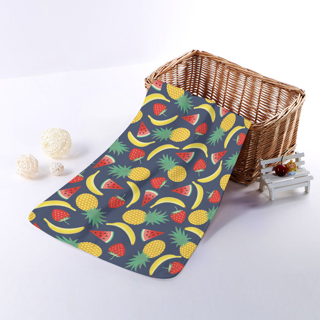 Cute Tropical Fruits Pattern Print Towel