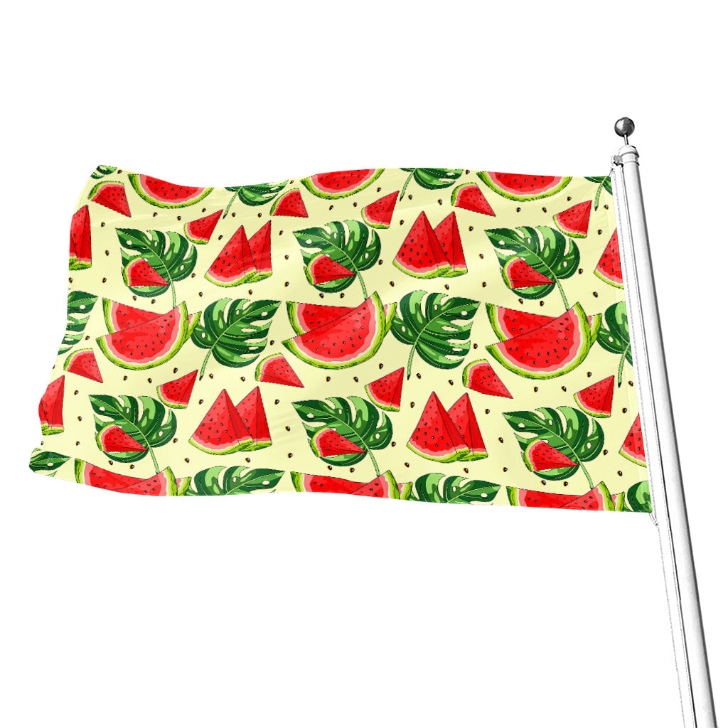 Cute Tropical Watermelon Pattern Print Flag