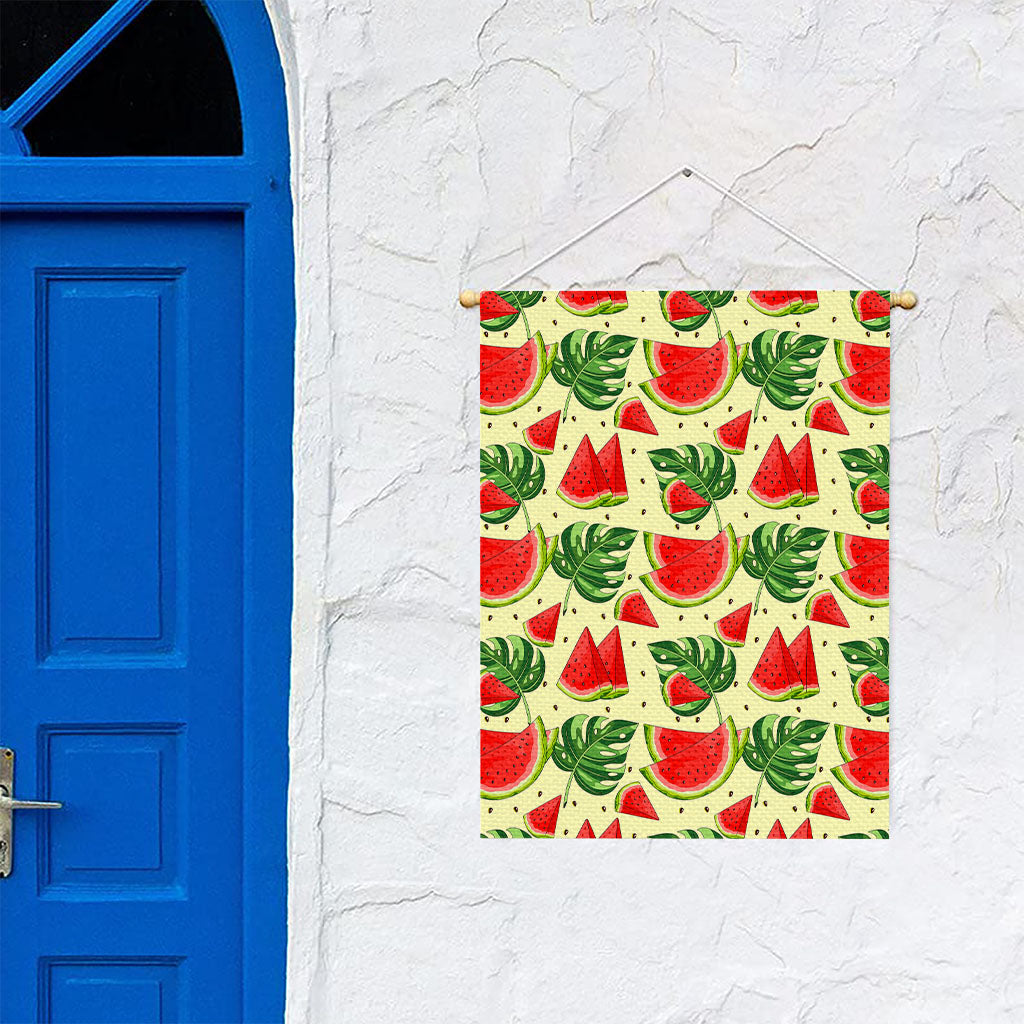 Cute Tropical Watermelon Pattern Print Garden Flag
