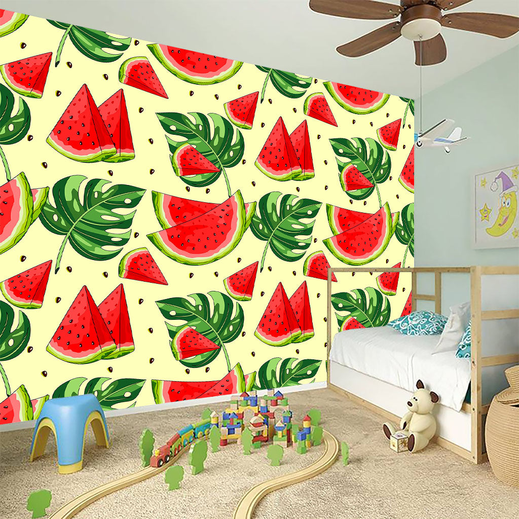 Cute Tropical Watermelon Pattern Print Wall Sticker