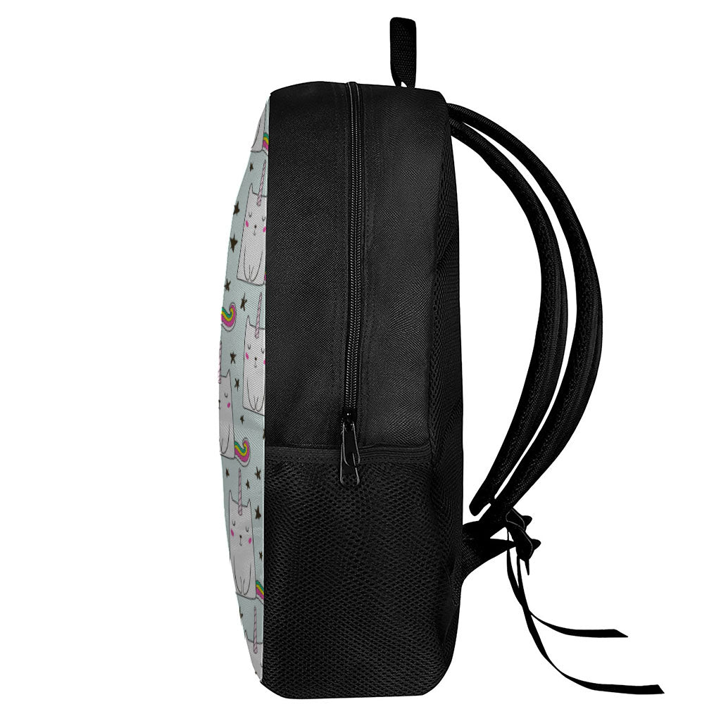 Cute Unicorn Cat Pattern Print 17 Inch Backpack
