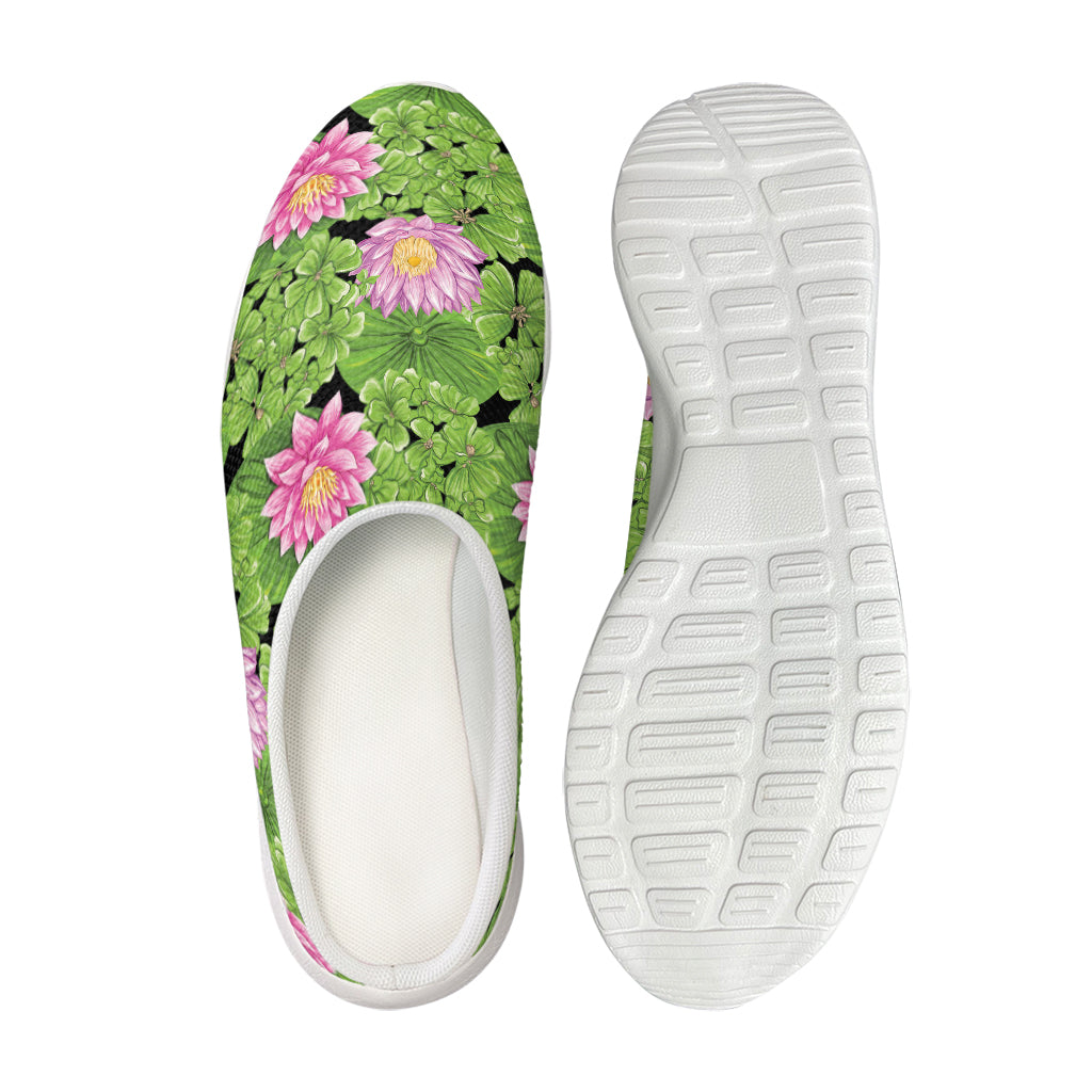 Cute Water Lily Pattern Print Mesh Casual Shoes