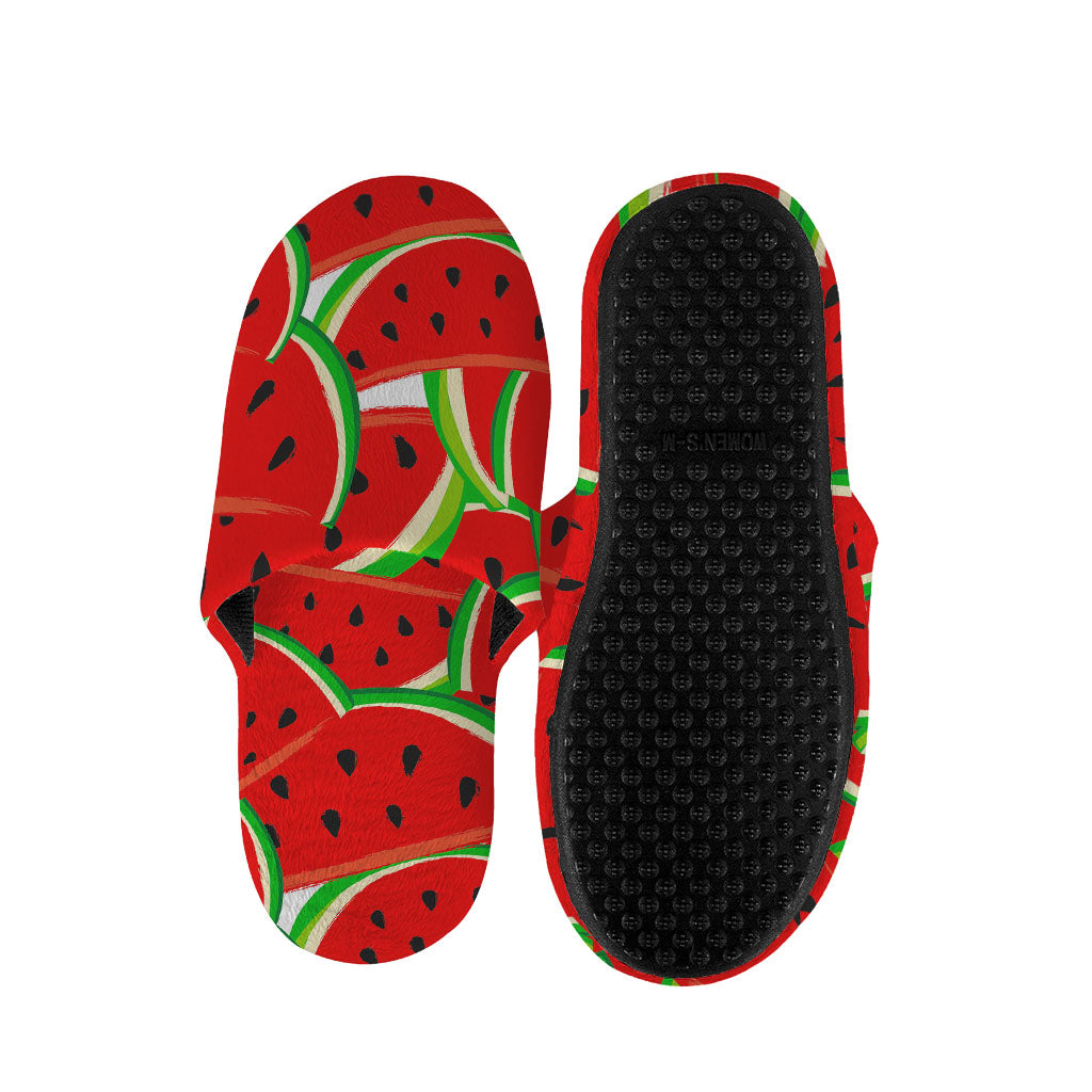 Cute Watermelon Pieces Pattern Print Slippers