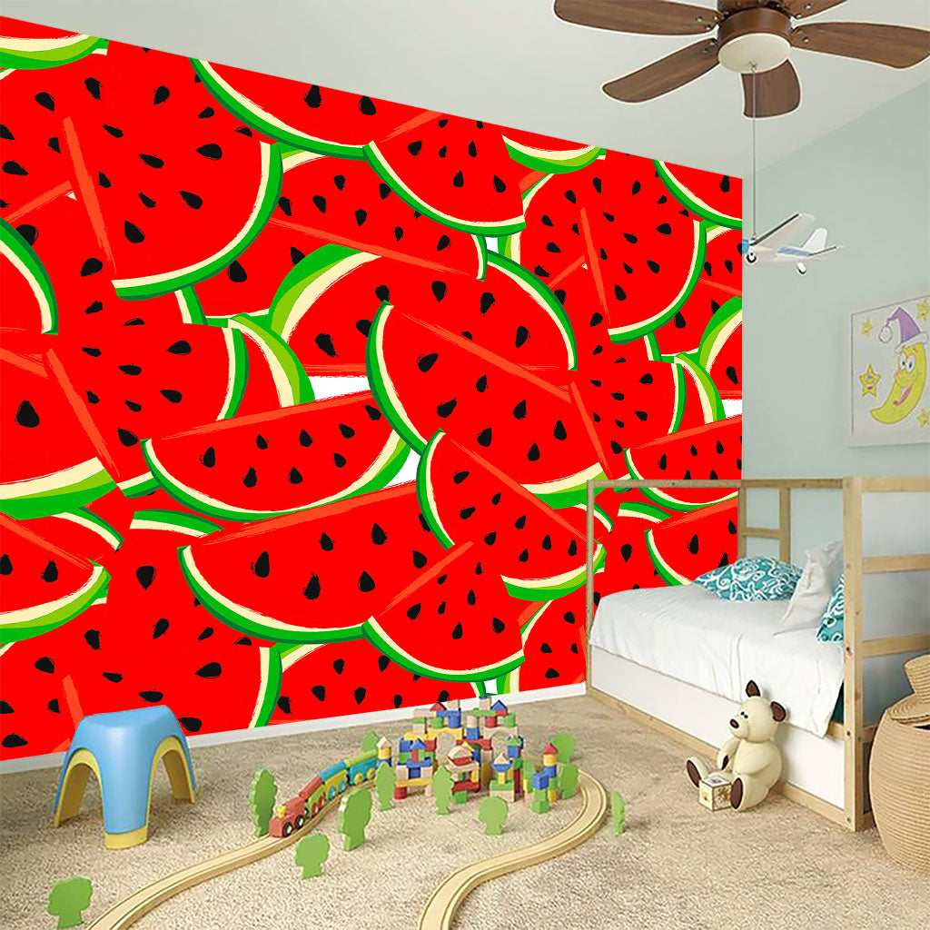 Cute Watermelon Pieces Pattern Print Wall Sticker