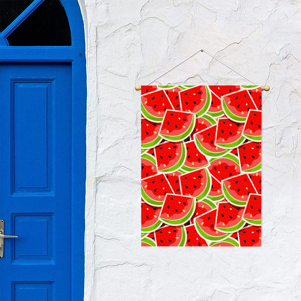 Cute Watermelon Slices Pattern Print Garden Flag