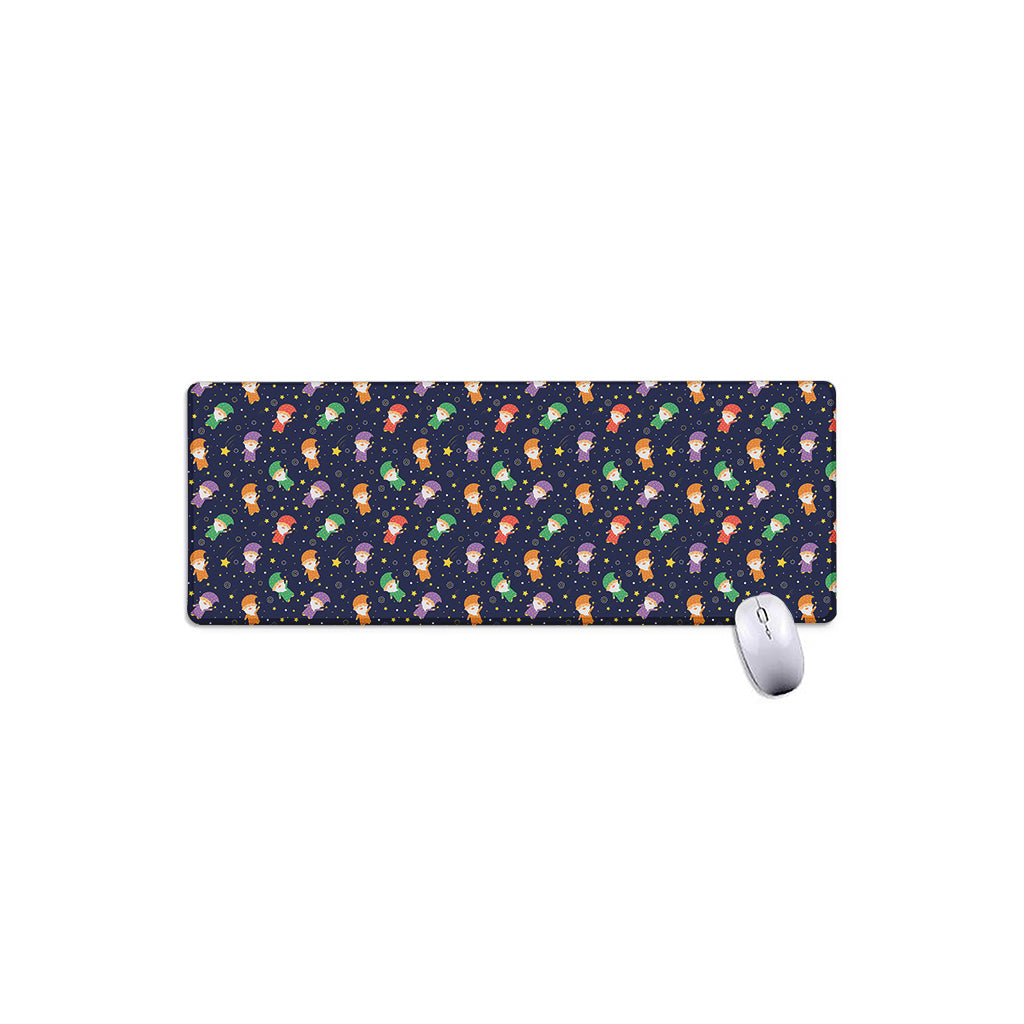 Cute Wizard Pattern Print Extended Mouse Pad