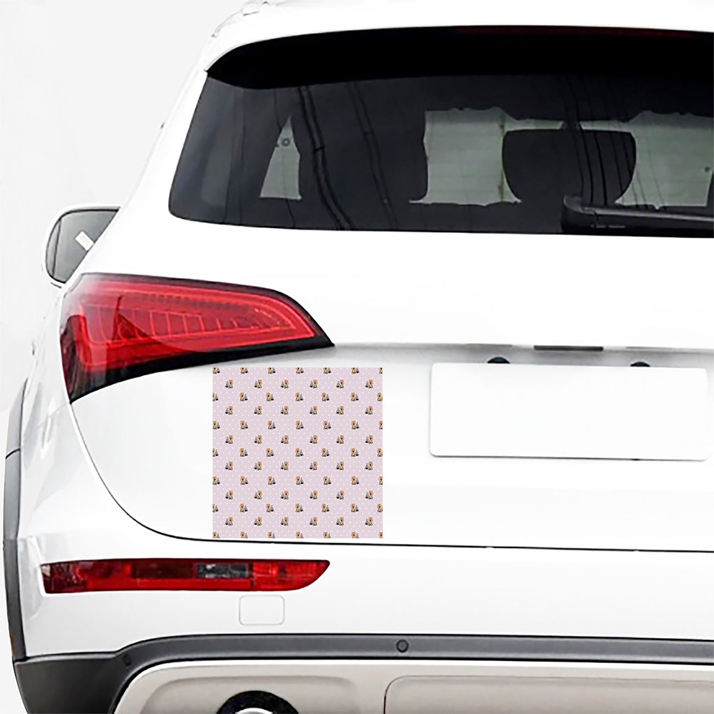 Cute Yorkshire Terrier Pattern Print Car Sticker