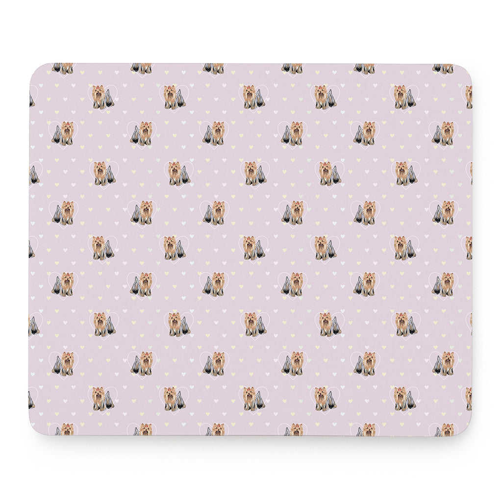 Cute Yorkshire Terrier Pattern Print Mouse Pad