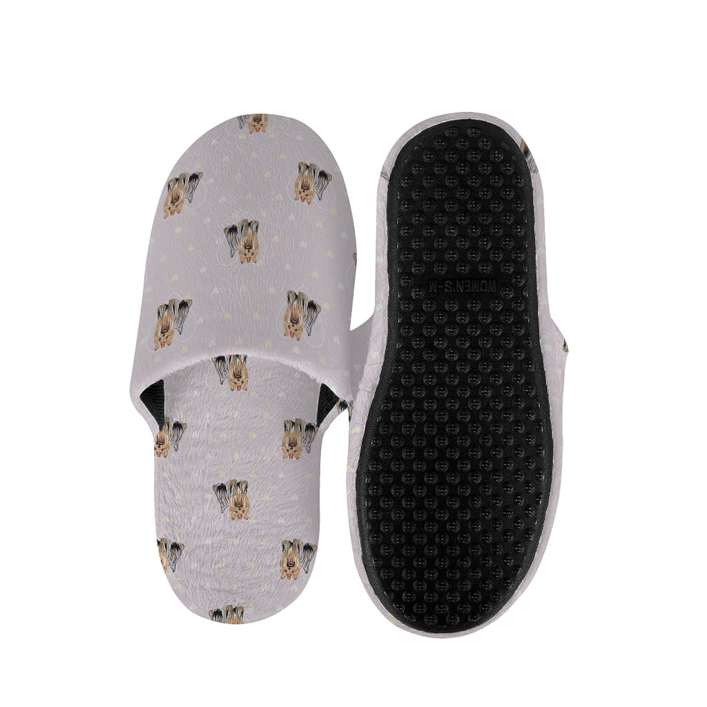 Cute Yorkshire Terrier Pattern Print Slippers