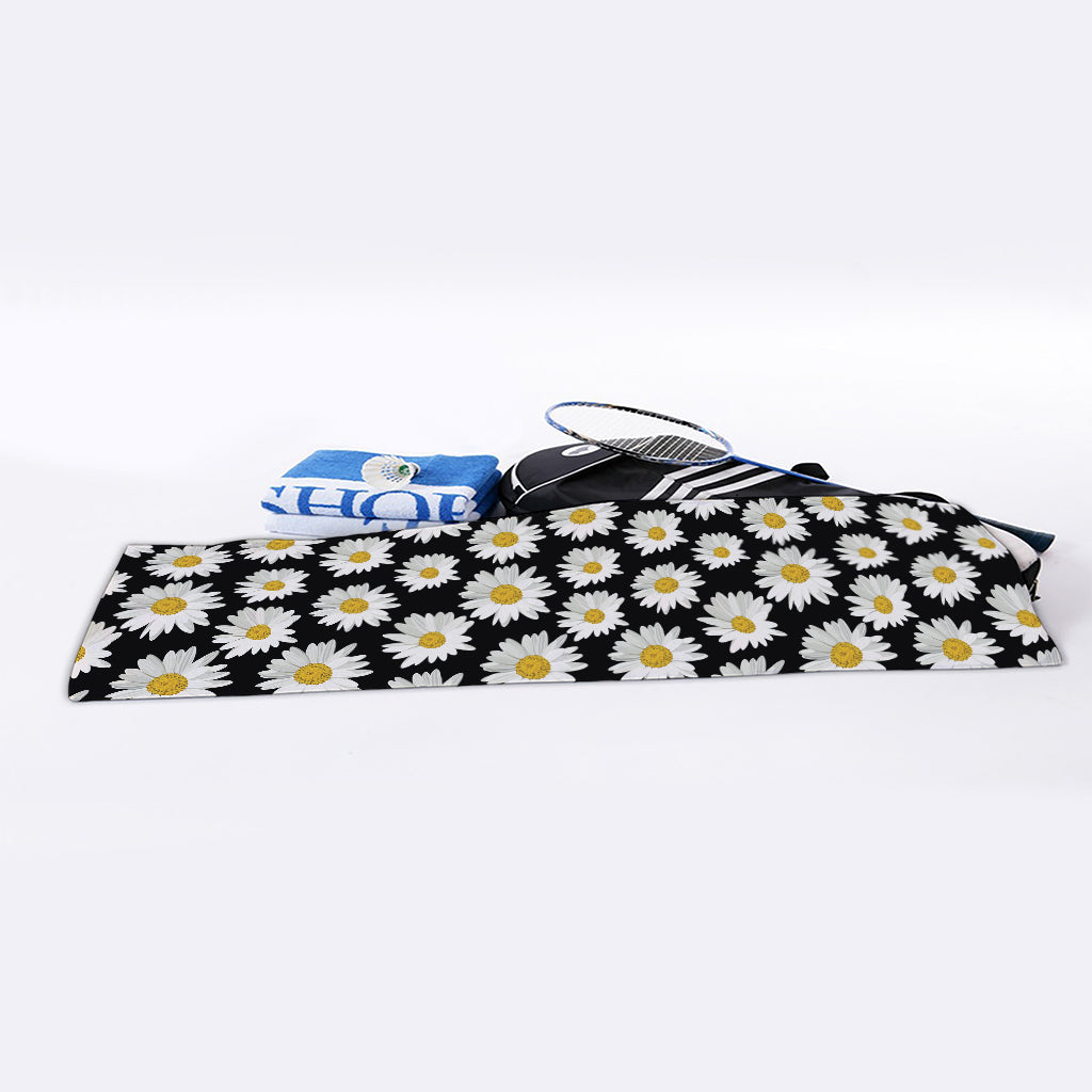 Daisy Flower Pattern Print Sports Towel