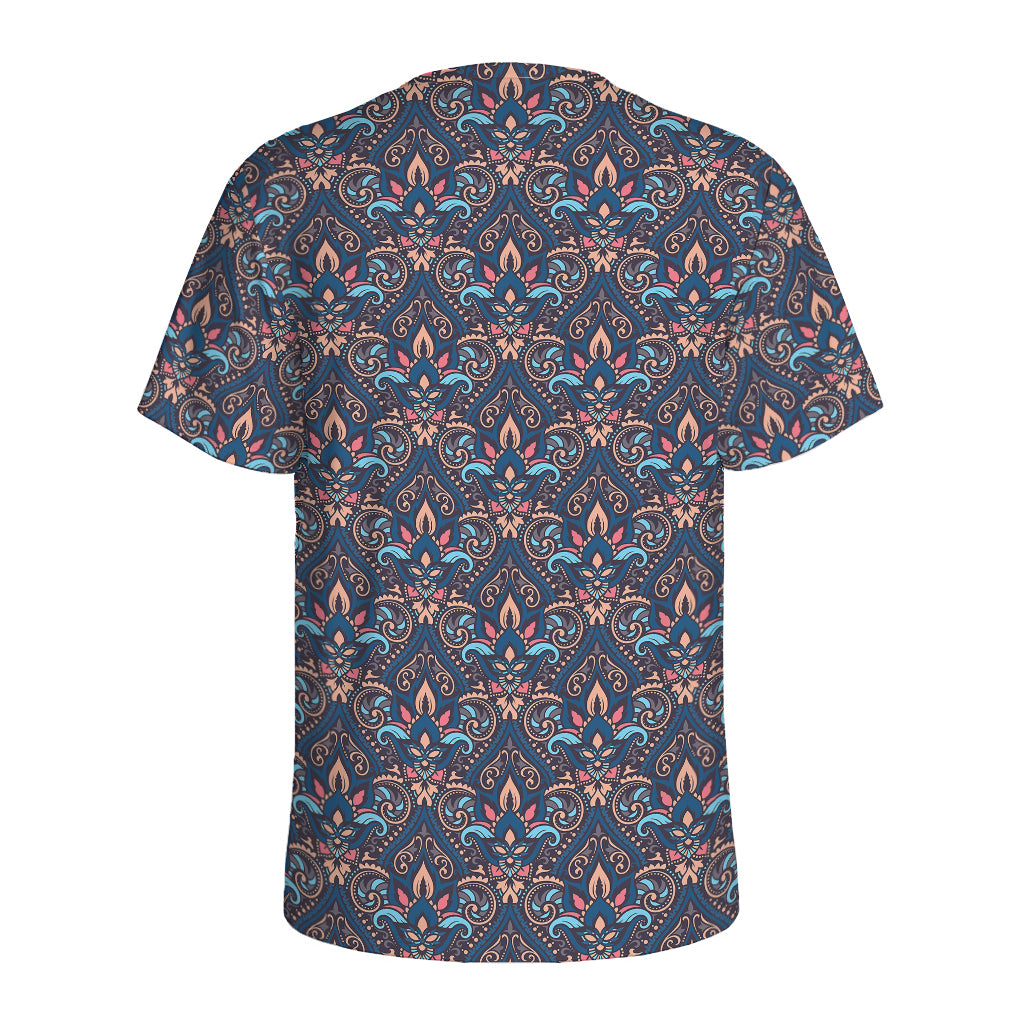 Damask Boho Pattern Print Men's Sports T-Shirt