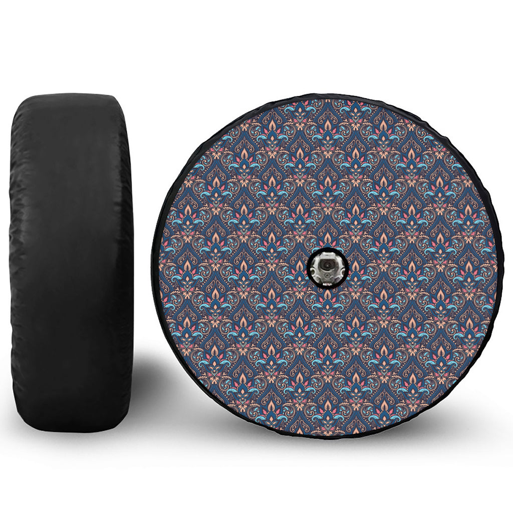 Damask Boho Pattern Print Tire Cover With Camera Hole