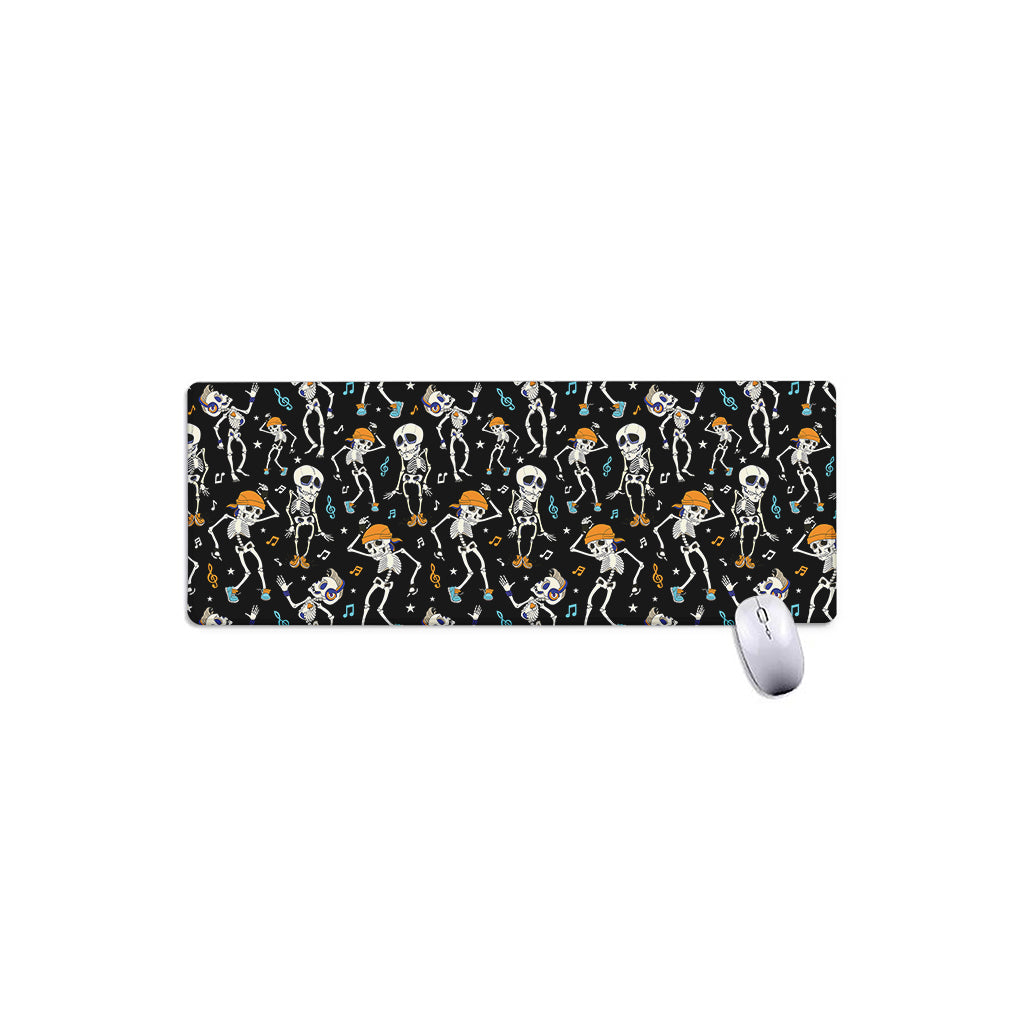 Dancing Skeleton Party Pattern Print Extended Mouse Pad