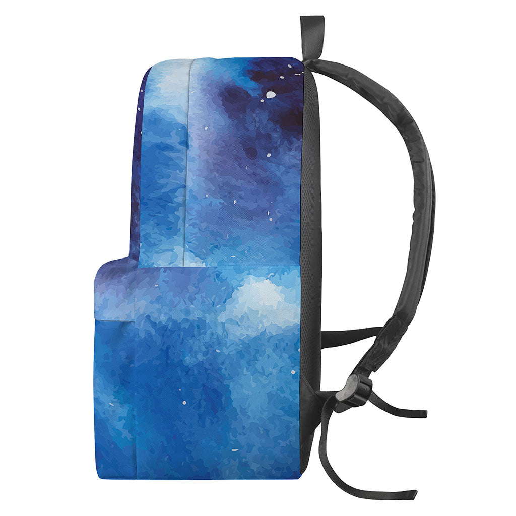 Dark Blue Galaxy Space Print Backpack