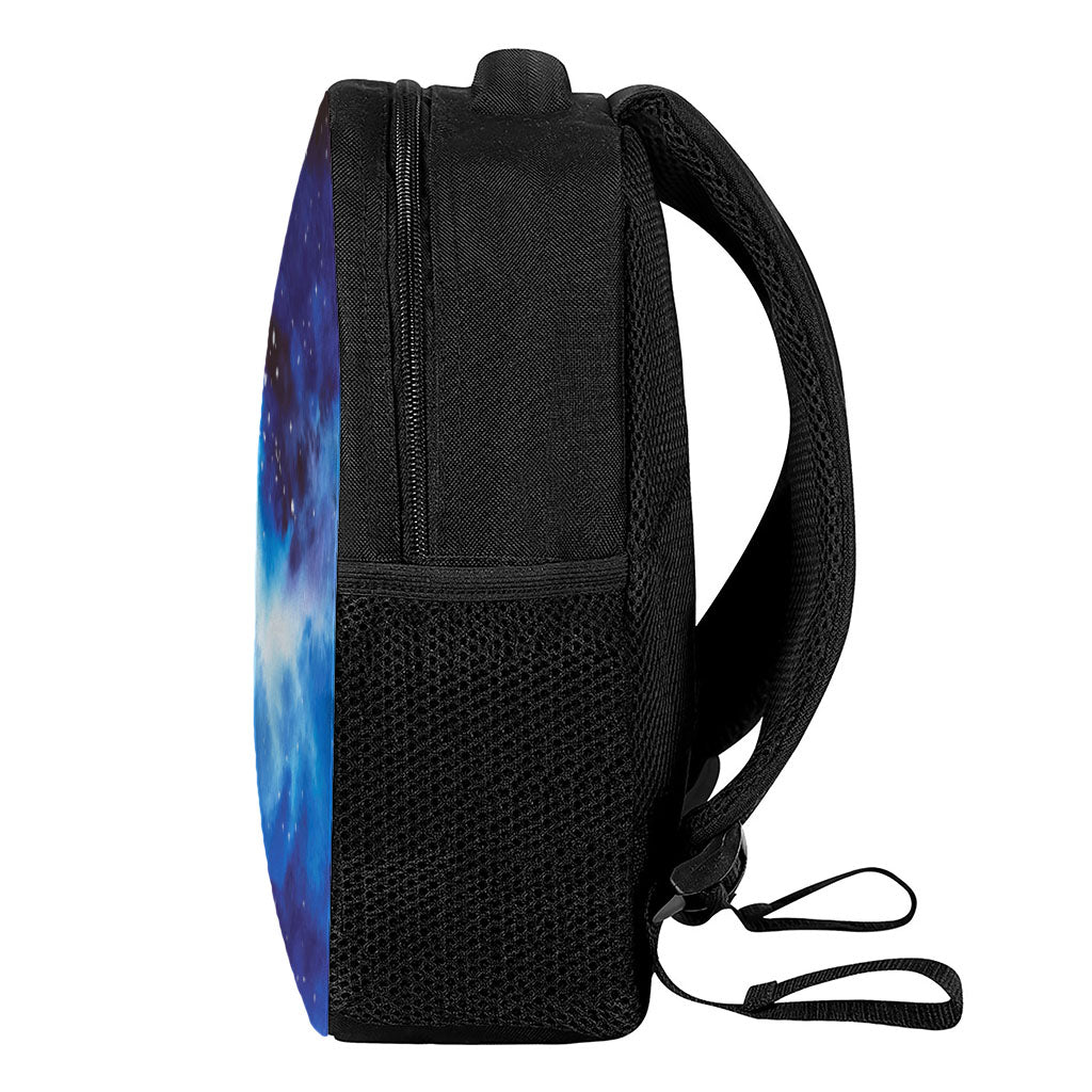 Dark Blue Galaxy Space Print Casual Backpack