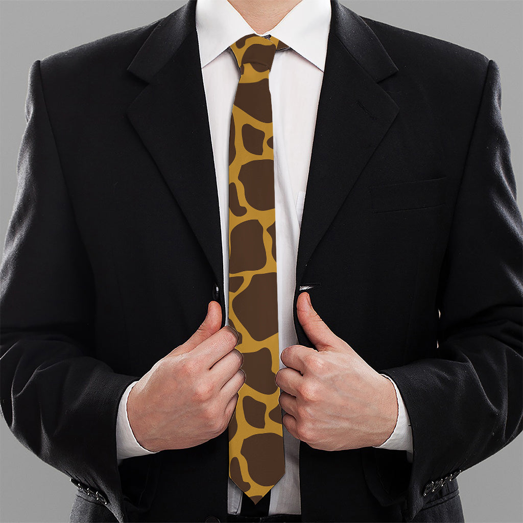 Dark Brown Cow Print Necktie