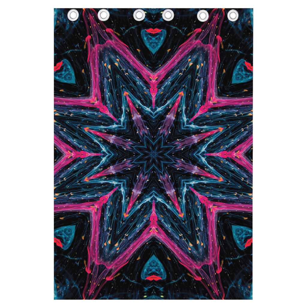 Dark Cloud Kaleidoscope Print Curtain