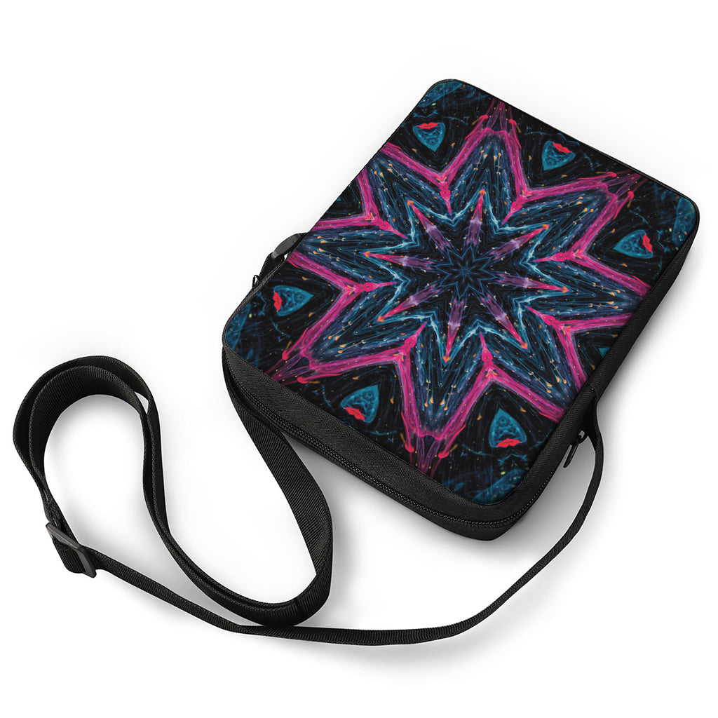Dark Cloud Kaleidoscope Print Rectangular Crossbody Bag