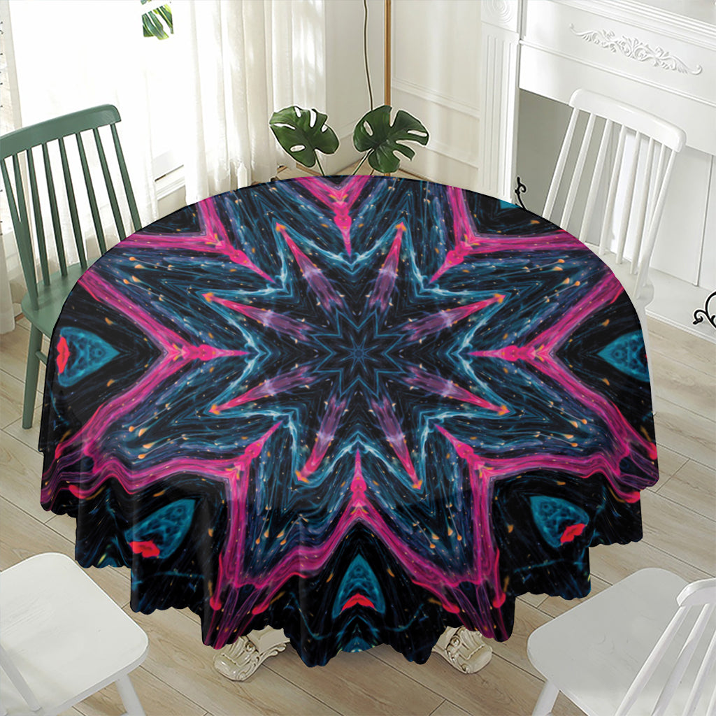 Dark Cloud Kaleidoscope Print Waterproof Round Tablecloth