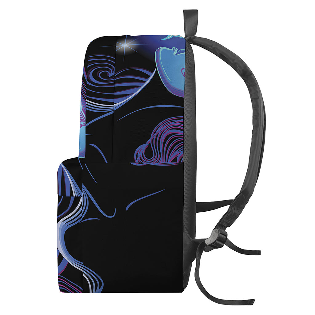 Dark Gemini Zodiac Sign Print Backpack