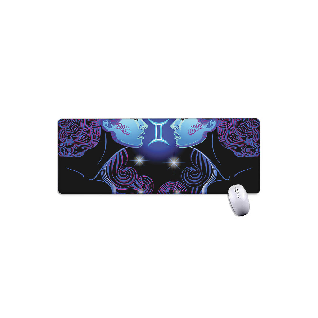 Dark Gemini Zodiac Sign Print Extended Mouse Pad