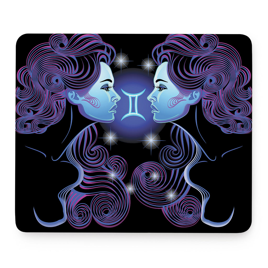 Dark Gemini Zodiac Sign Print Mouse Pad