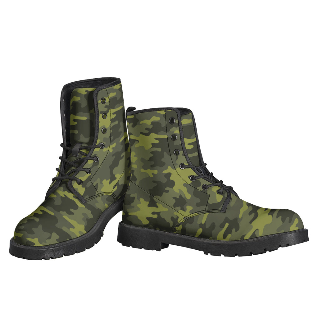 Dark Green Camouflage Print Backpack