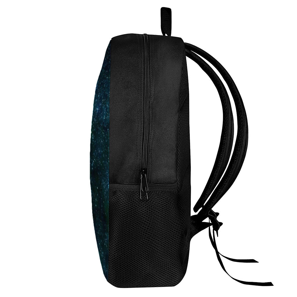 Dark Green Galaxy Space Print 17 Inch Backpack