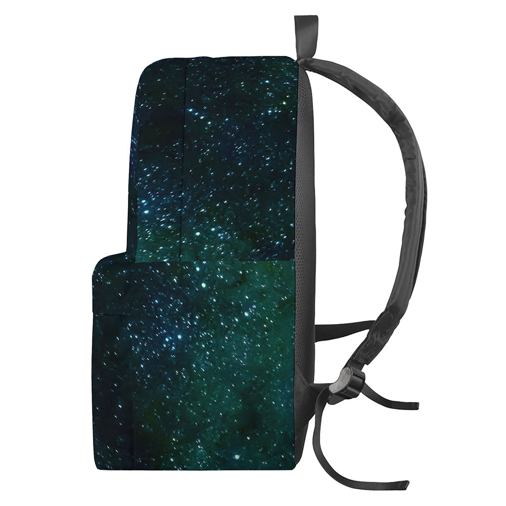 Dark Green Galaxy Space Print Backpack