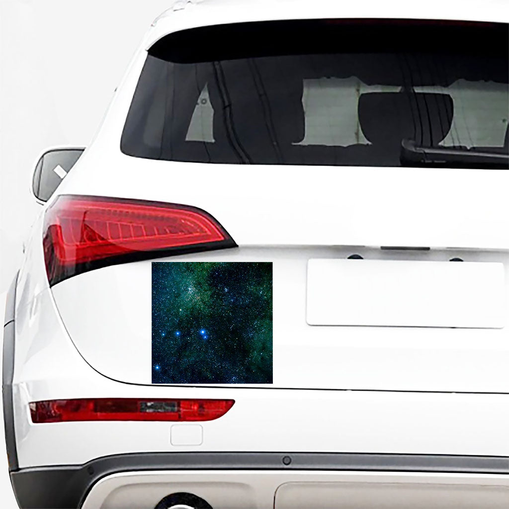 Dark Green Galaxy Space Print Car Sticker