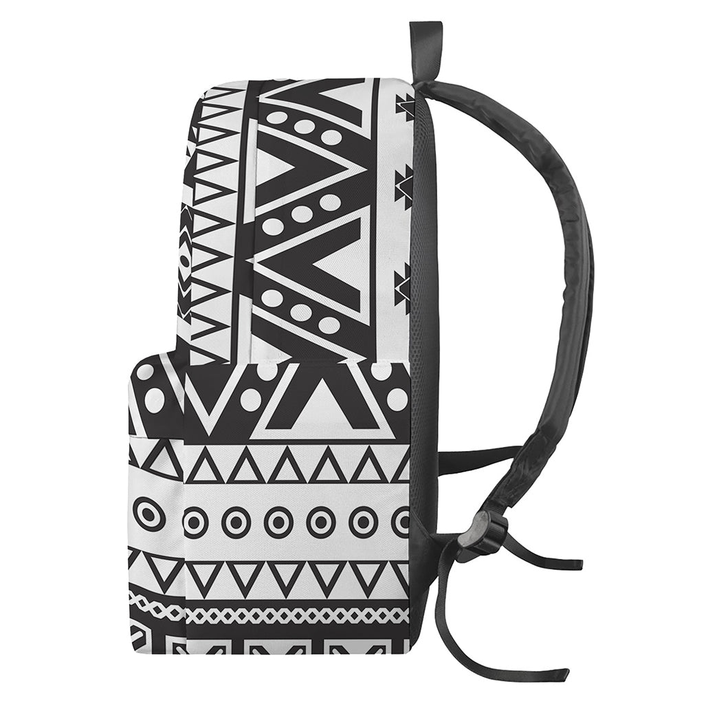 Dark Grey Aztec Pattern Print Backpack