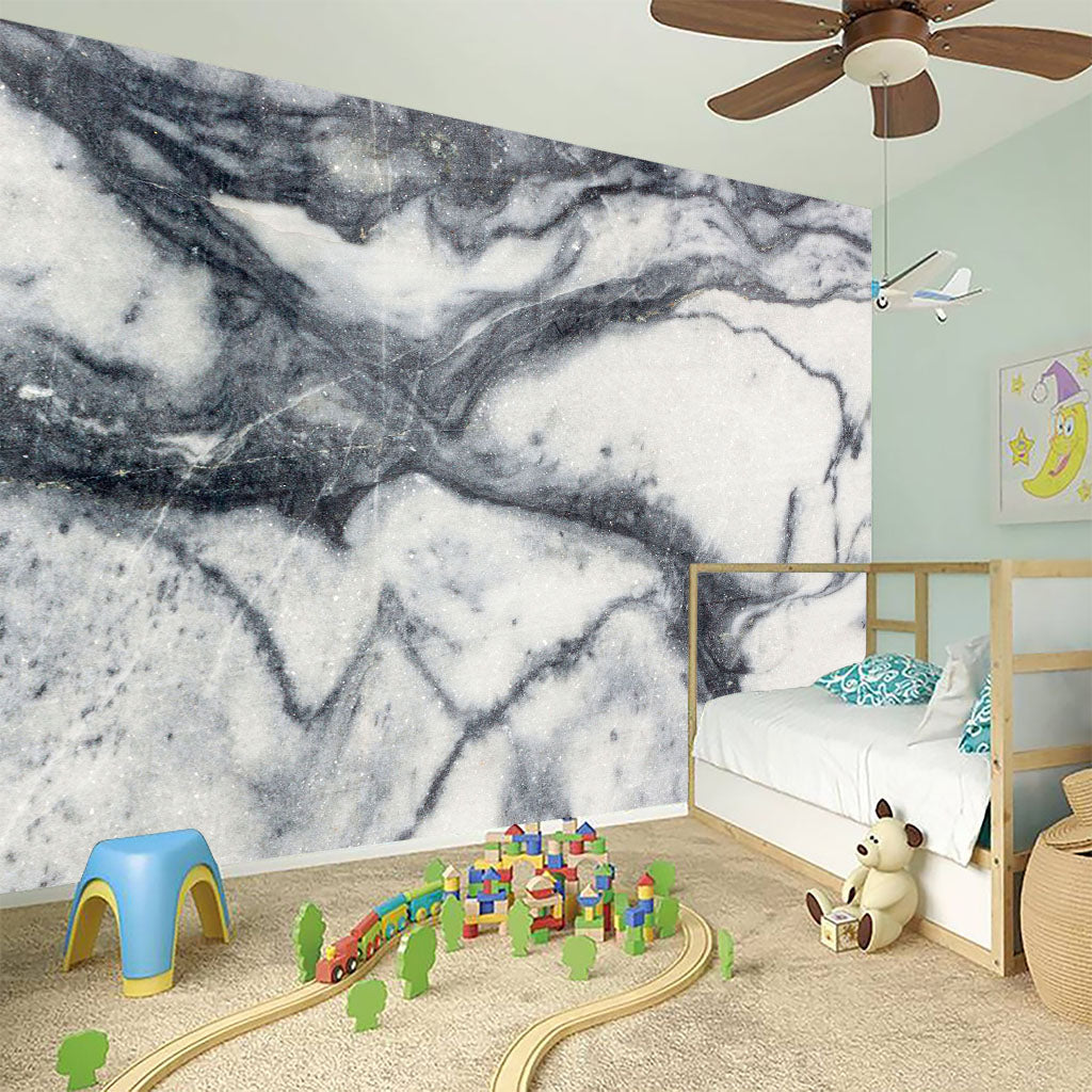 Dark Grey White Marble Print Wall Sticker