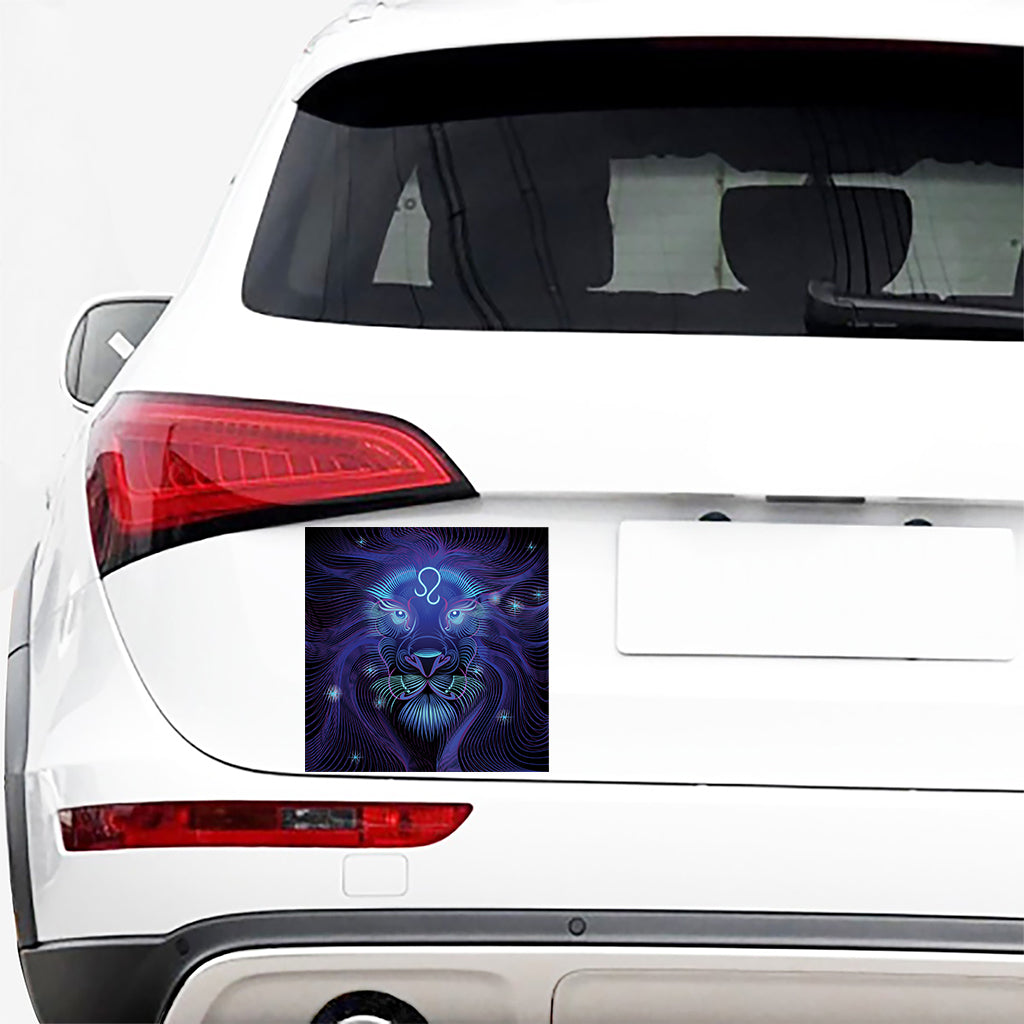 Dark Leo Zodiac Sign Print Car Sticker