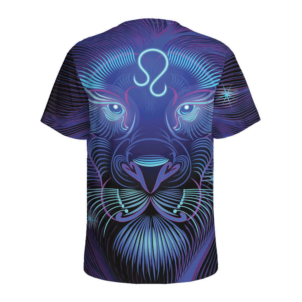Dark Leo Zodiac Sign Print Men's Sports T-Shirt