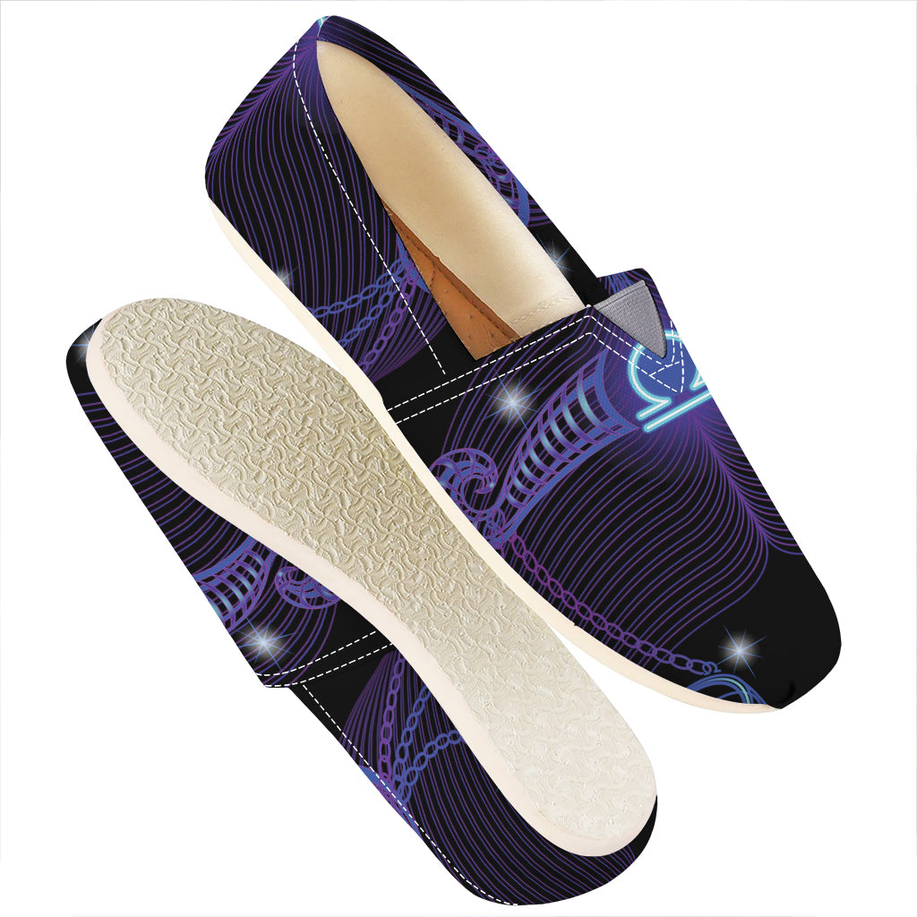 Dark Libra Zodiac Sign Print Casual Shoes