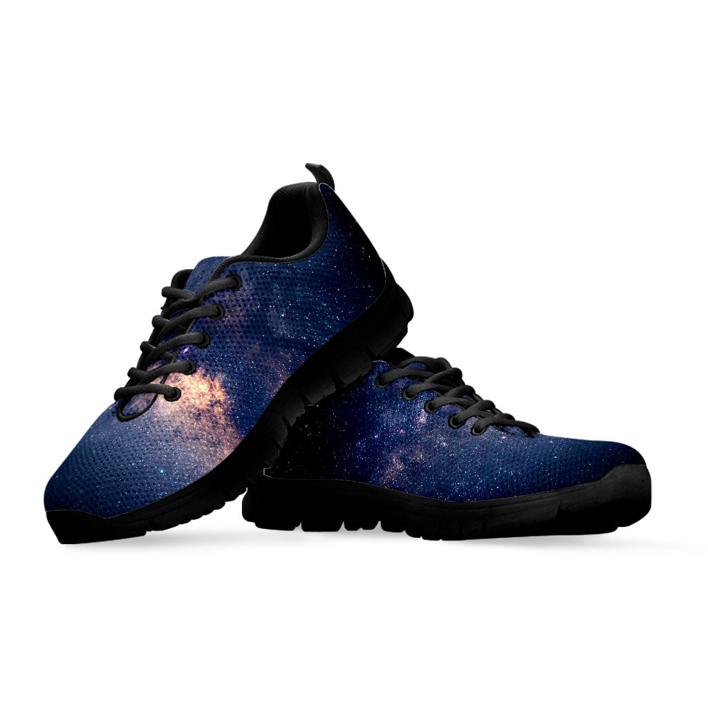 Dark Milky Way Galaxy Space Print Black Running Shoes
