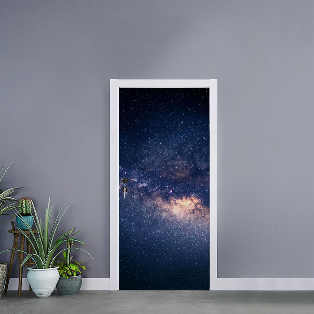 Dark Milky Way Galaxy Space Print Door Sticker