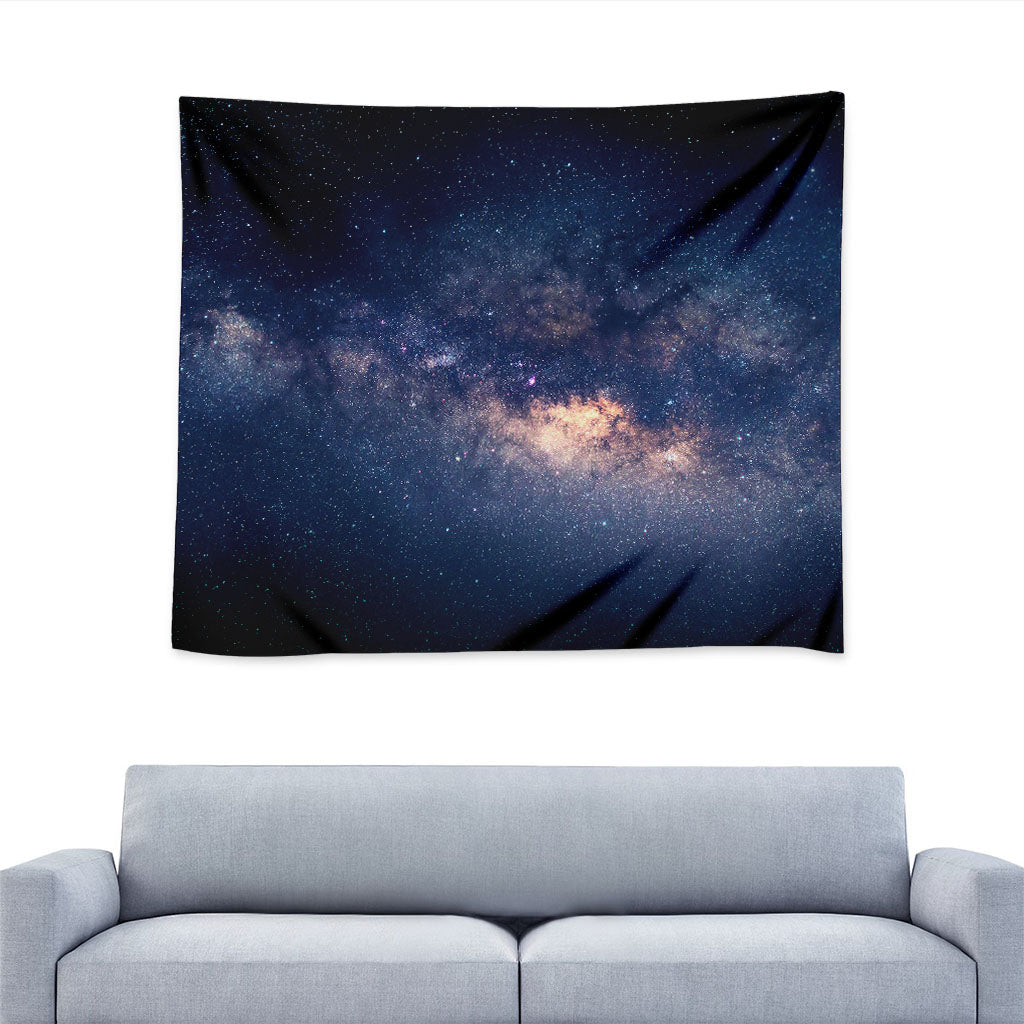 Dark Milky Way Galaxy Space Print Tapestry