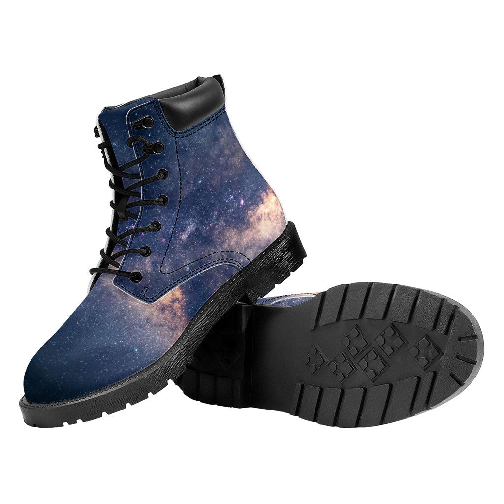 Dark Milky Way Galaxy Space Print Work Boots