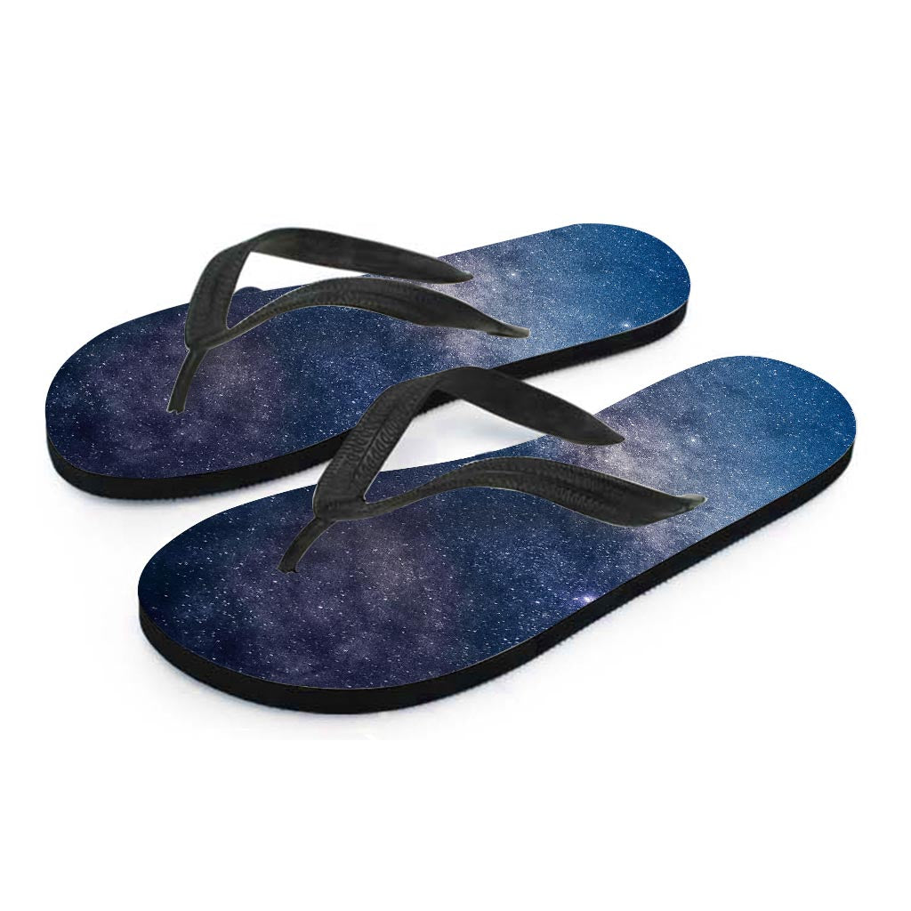 Dark Nebula Universe Galaxy Space Print Flip Flops