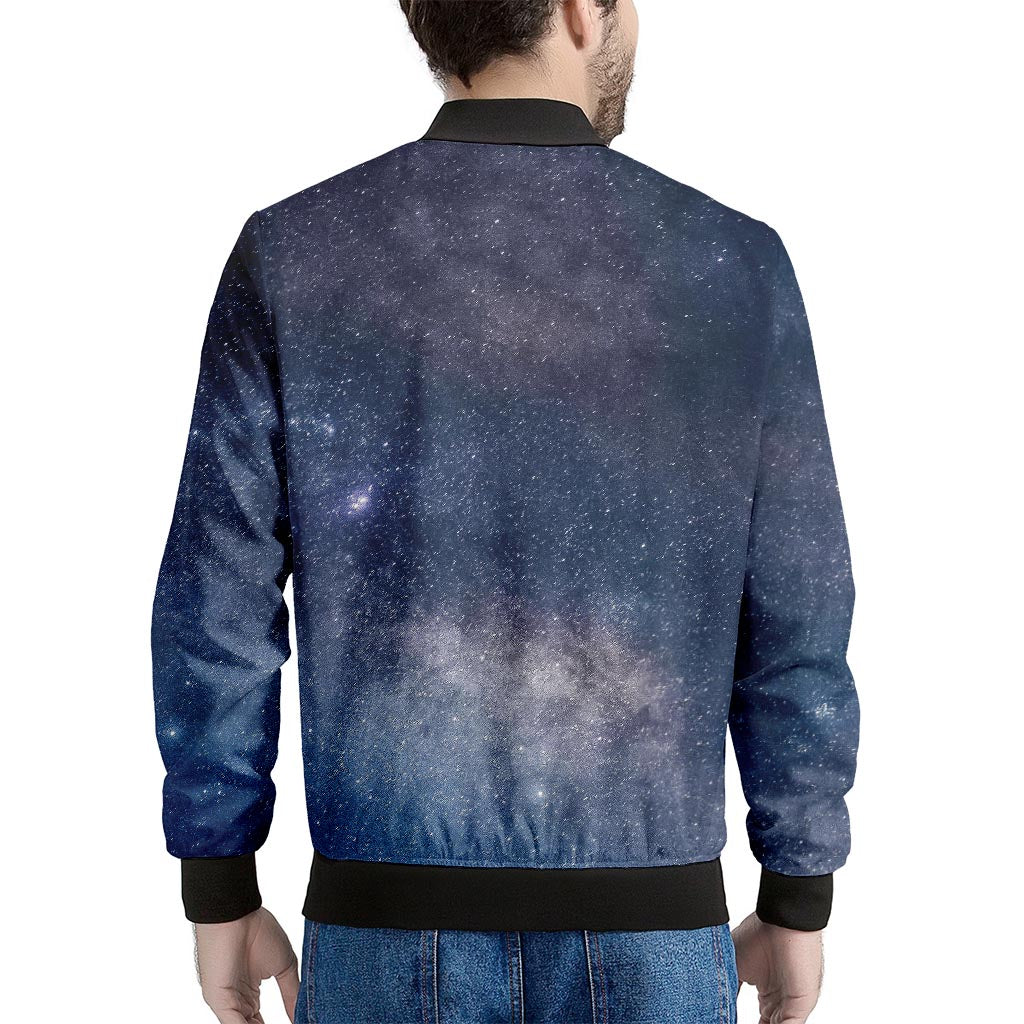 Dark Nebula Universe Galaxy Space Print Men's Bomber Jacket