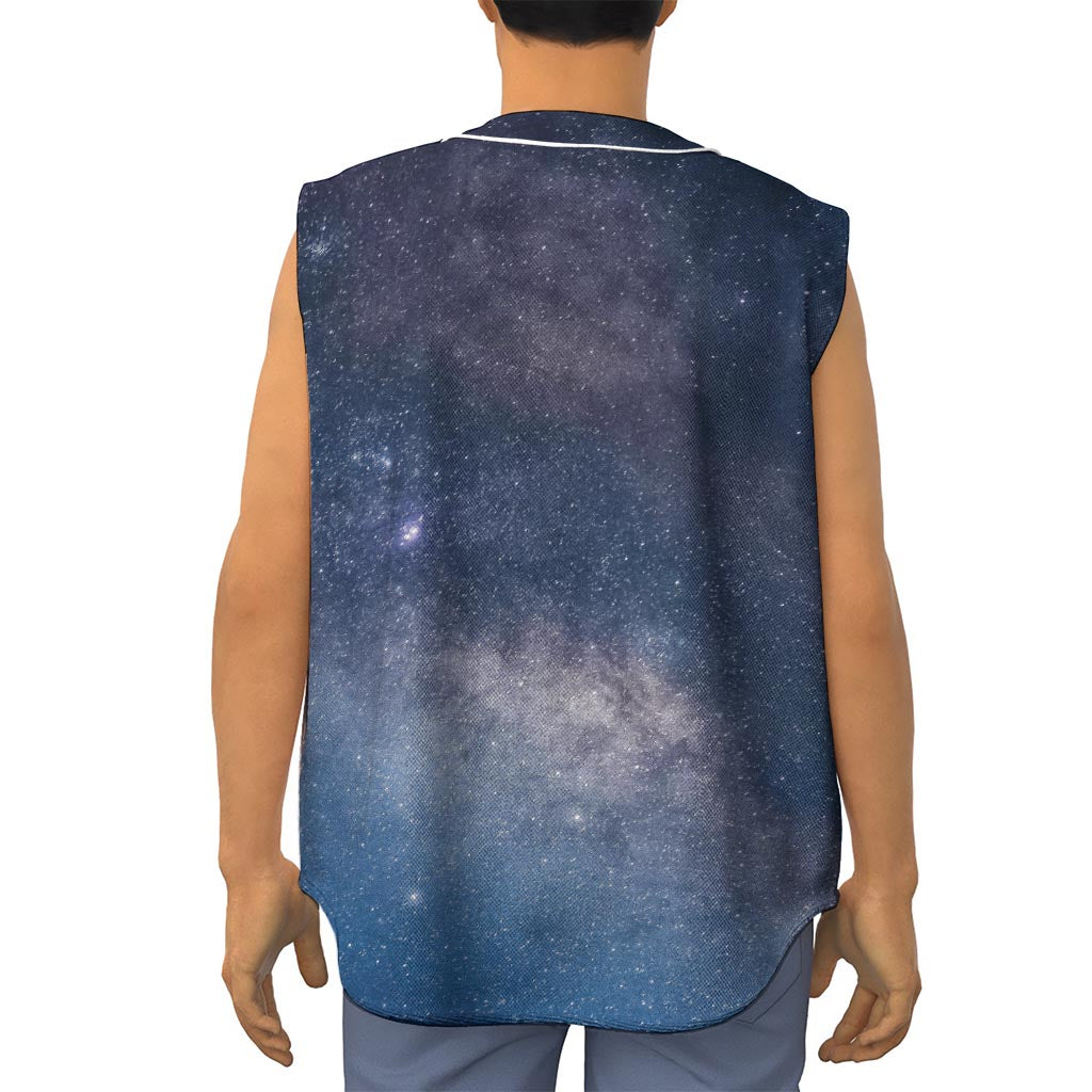 Dark Nebula Universe Galaxy Space Print Sleeveless Baseball Jersey
