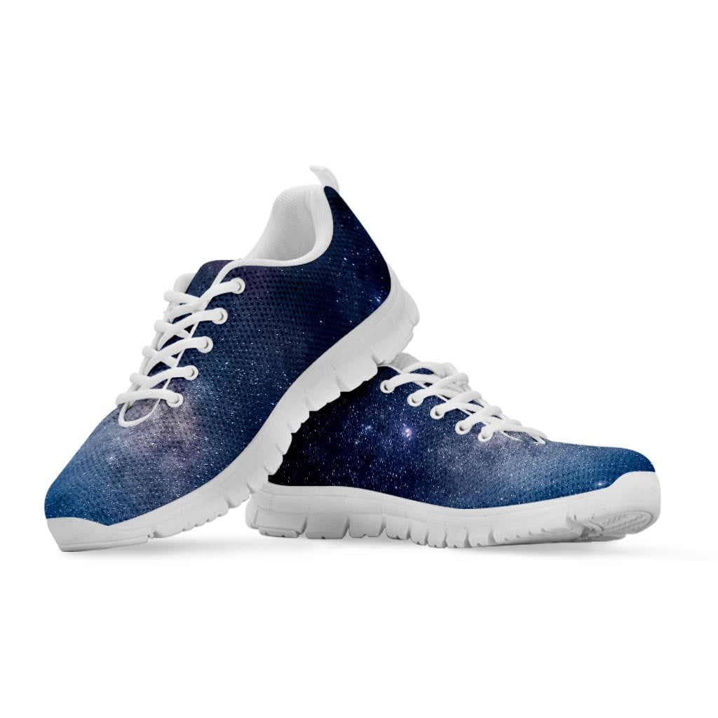 Dark Nebula Universe Galaxy Space Print White Running Shoes