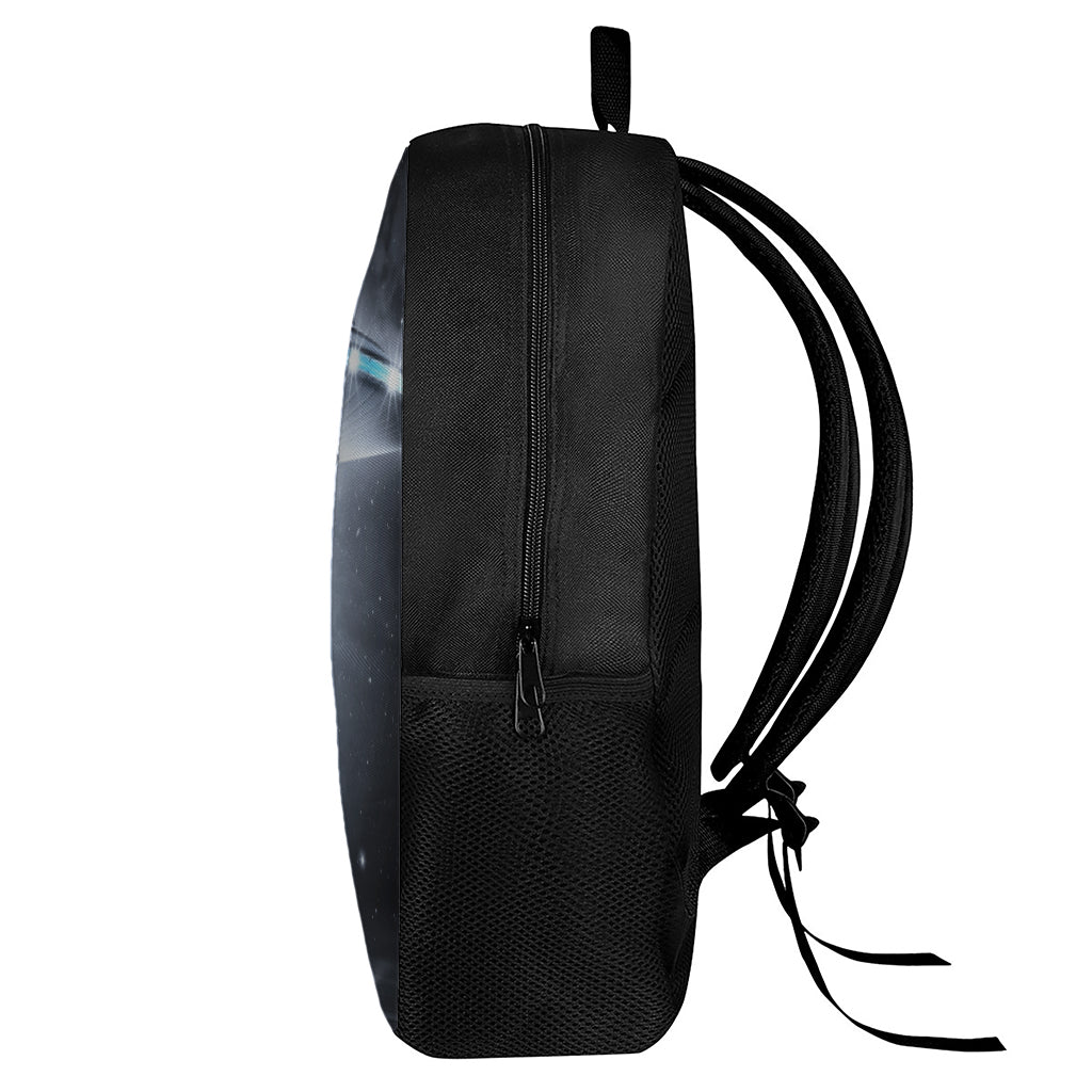 Dark Night UFO Print 17 Inch Backpack