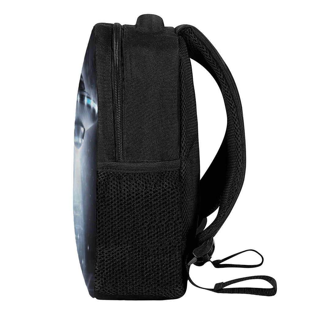 Dark Night UFO Print Casual Backpack