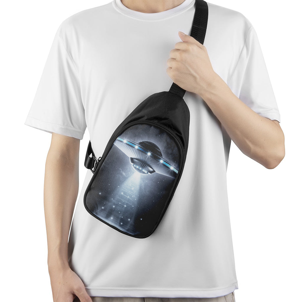 Dark Night UFO Print Chest Bag