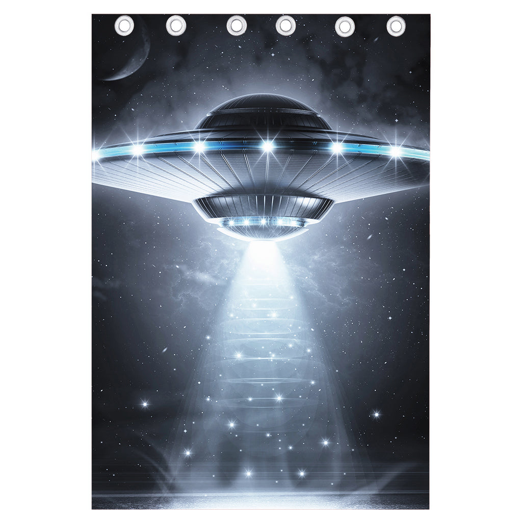 Dark Night UFO Print Curtain